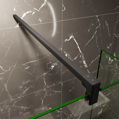 Duschkabinen begehbare dusche Duschabtrennung 50 cm mit 2x30 cm Seitenpaneel Stabilisationsstange 90 cm für badezimmer