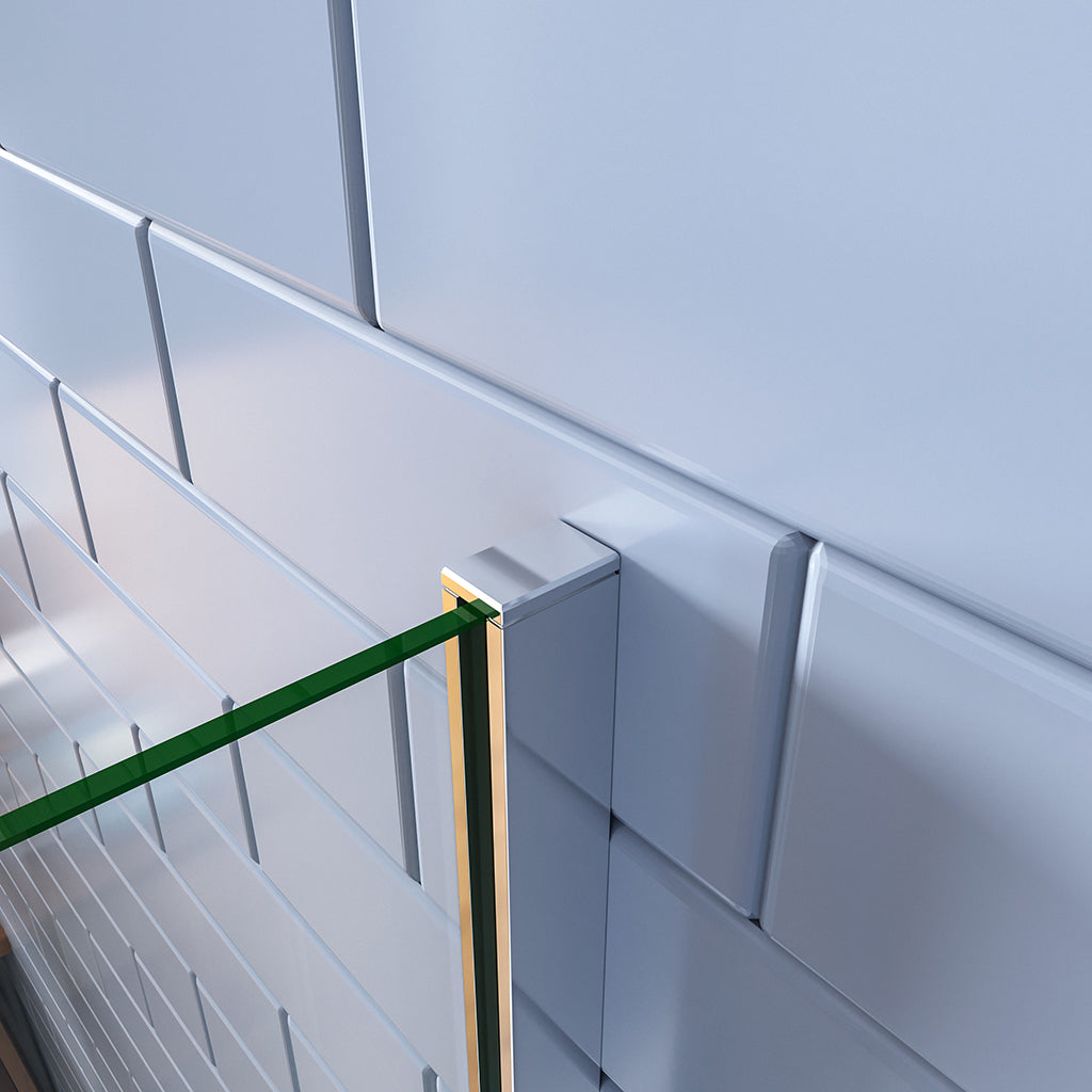 Duschkabinen begehbare dusche Duschwänd glas 140 mit Stabilisationsstange 70-120 cm