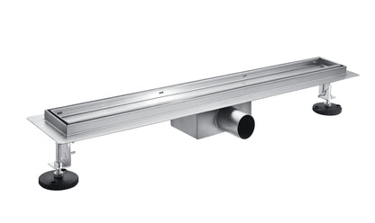 Edelstahl Duschrinne Duschablauf flach Bodenablauf Dusche Siphon mit Geruchsstop und Haarsieb 2 in 1 Muster 80cm