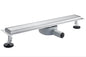 Duschrinne mit 360° drehbarem Siphon, befliesbarer Bodenablauf mit Geruchsstop und Haarsieb 80cm