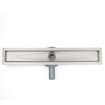 Duschrinne mit 360° drehbarem Siphon, befliesbarer Bodenablauf mit Geruchsstop und Haarsieb 80cm