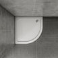 80x80cm Viertelkreis Runddusche Duschwanne Kunststein mit GelCoat Brausewanne Brausewanne