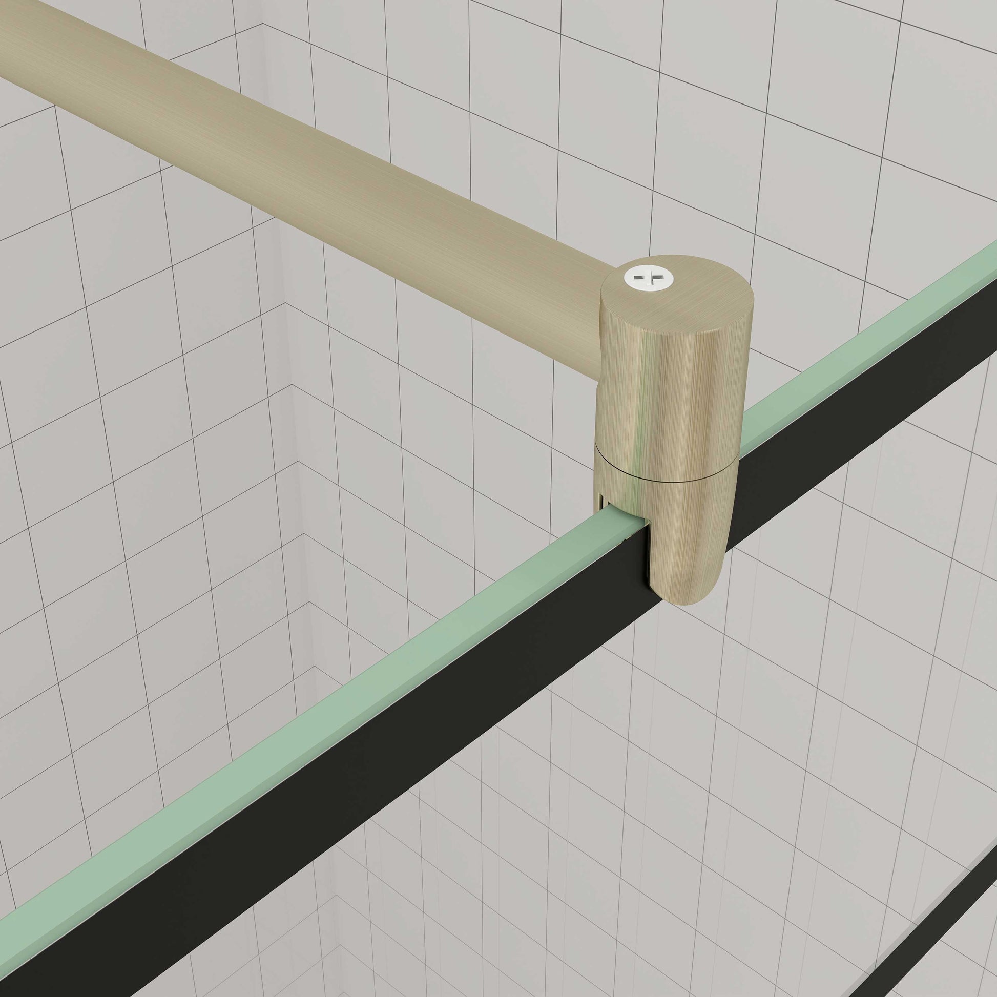 Duschtrennwand 8mm NANO Glas 70 x 200 cm goldfarben