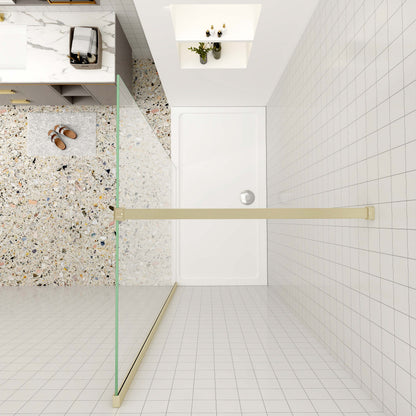 Duschtrennwand 8mm NANO Glas 90 cm Duschabtrennung Duschkabine goldfarben
