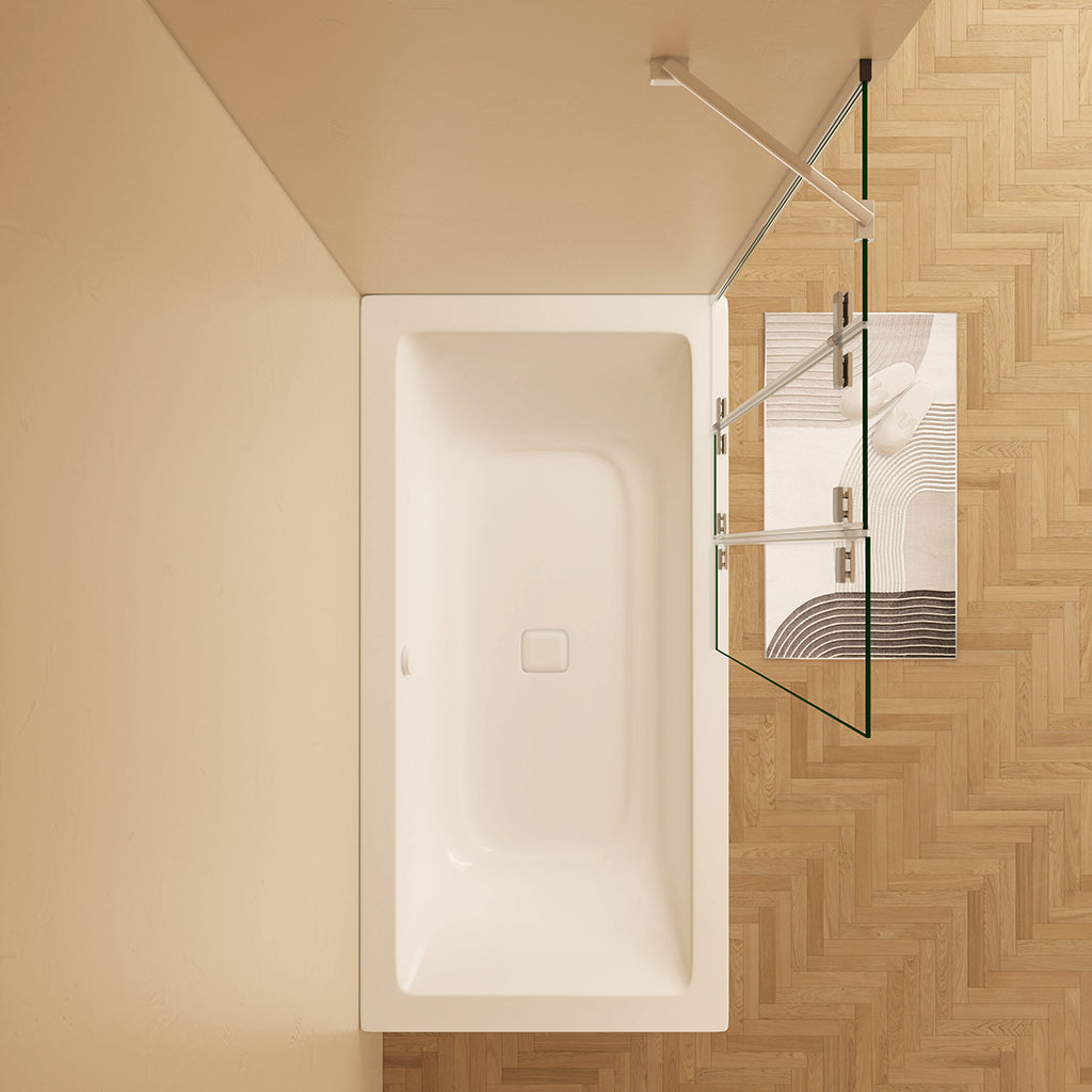 Duschtrennwande Duschwänd Badewannenaufsatz 100 H140 cm dusche