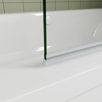 Duschwand Badewannenaufsätz 2 TLG. Faltwand Aufsatz 120 H140 cm für badezimmer