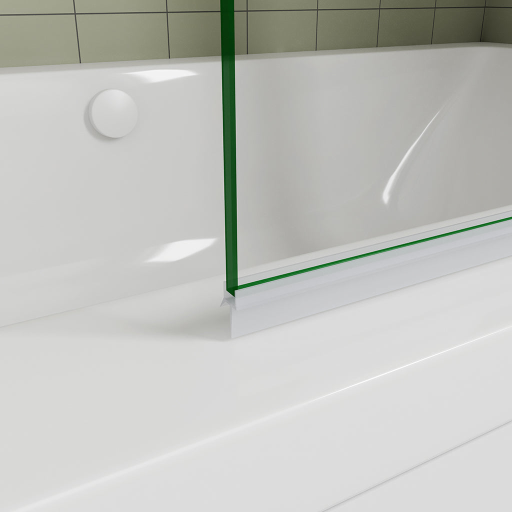 Duschwänd badewanne tür glas 120 H140 cm badezimmer ideen