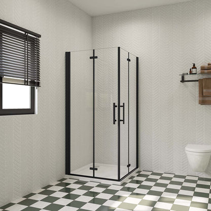 Falttür Eckeinstieg 1000x760xH.1950mm Duschtasse Ablaufgarnitur für badezimmer