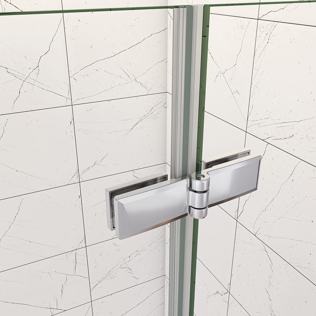 Falttür Eckeinstieg 120x80 H185 cm Duschwanne Duschablauf für badezimmer