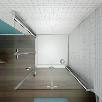 Falttür Eckeinstieg duschkabine 90x90 H197 cm Duschwanne Duschablauf für badezimmer