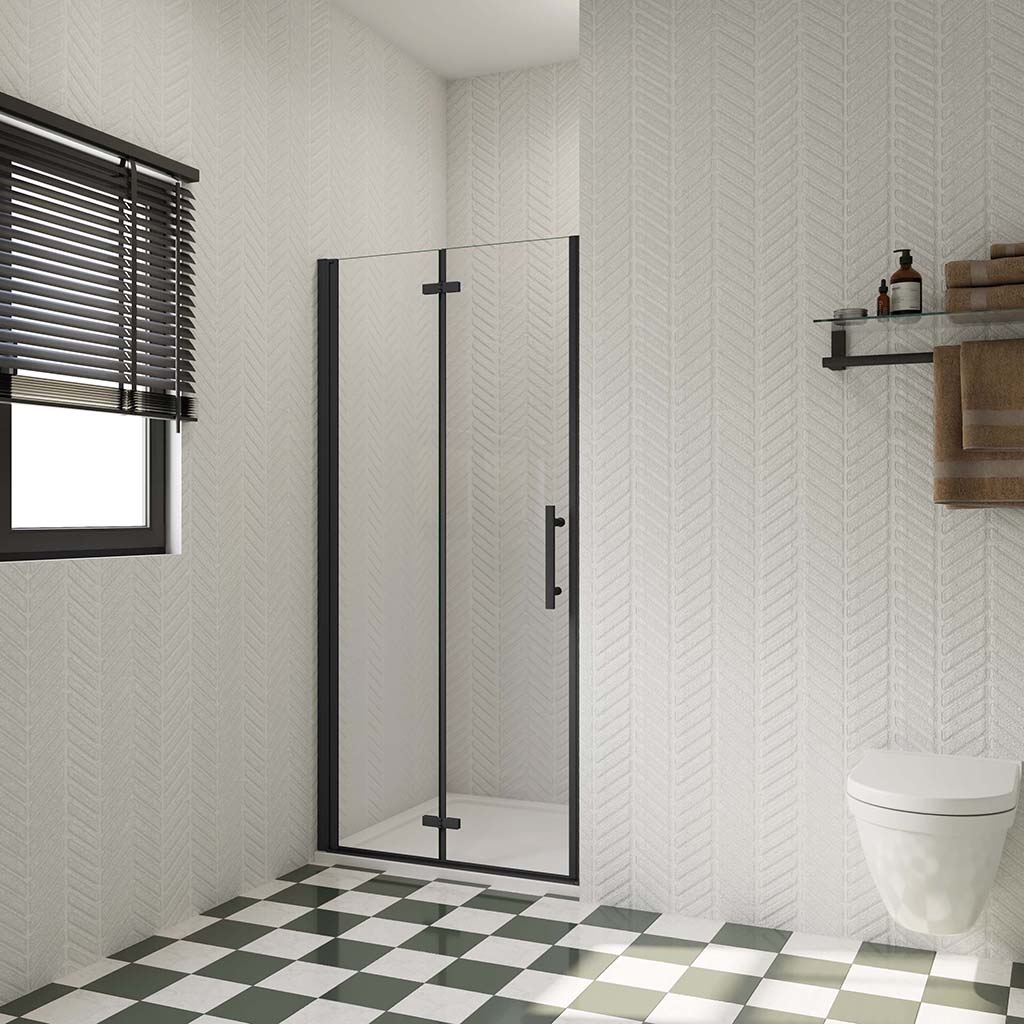 Falttür Nischentür 800xH.1850 Duschtasse 800x760 mm Ablaufgarnitur