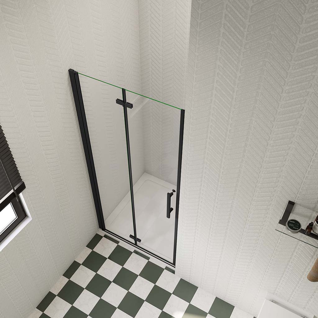 Falttür Nischentür 80xH.185 Duschtasse 80x76 cm Ablaufgarnitur für badezimmer
