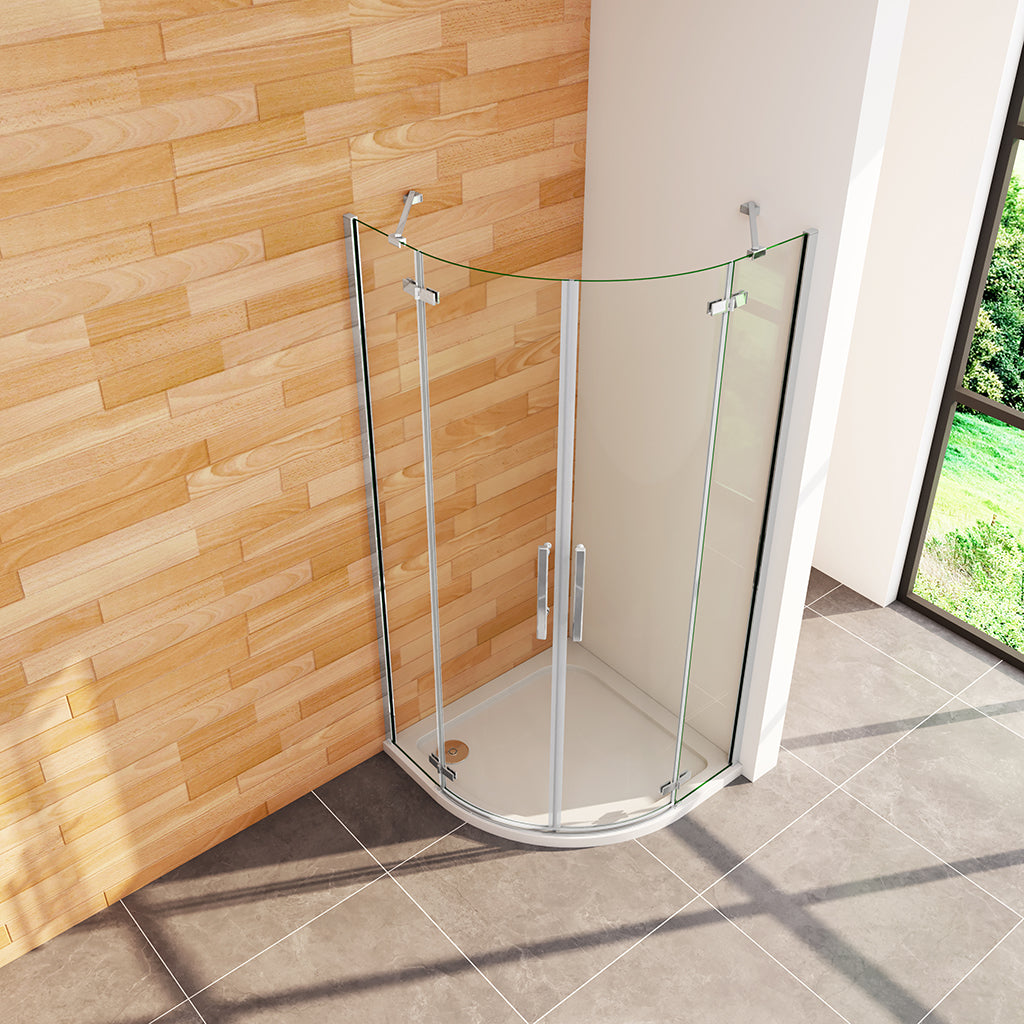 Falttür Runddusche Eckeinstieg 800x800xH.1950mm Duschtasse Ablaufgarnitur für badezimmer