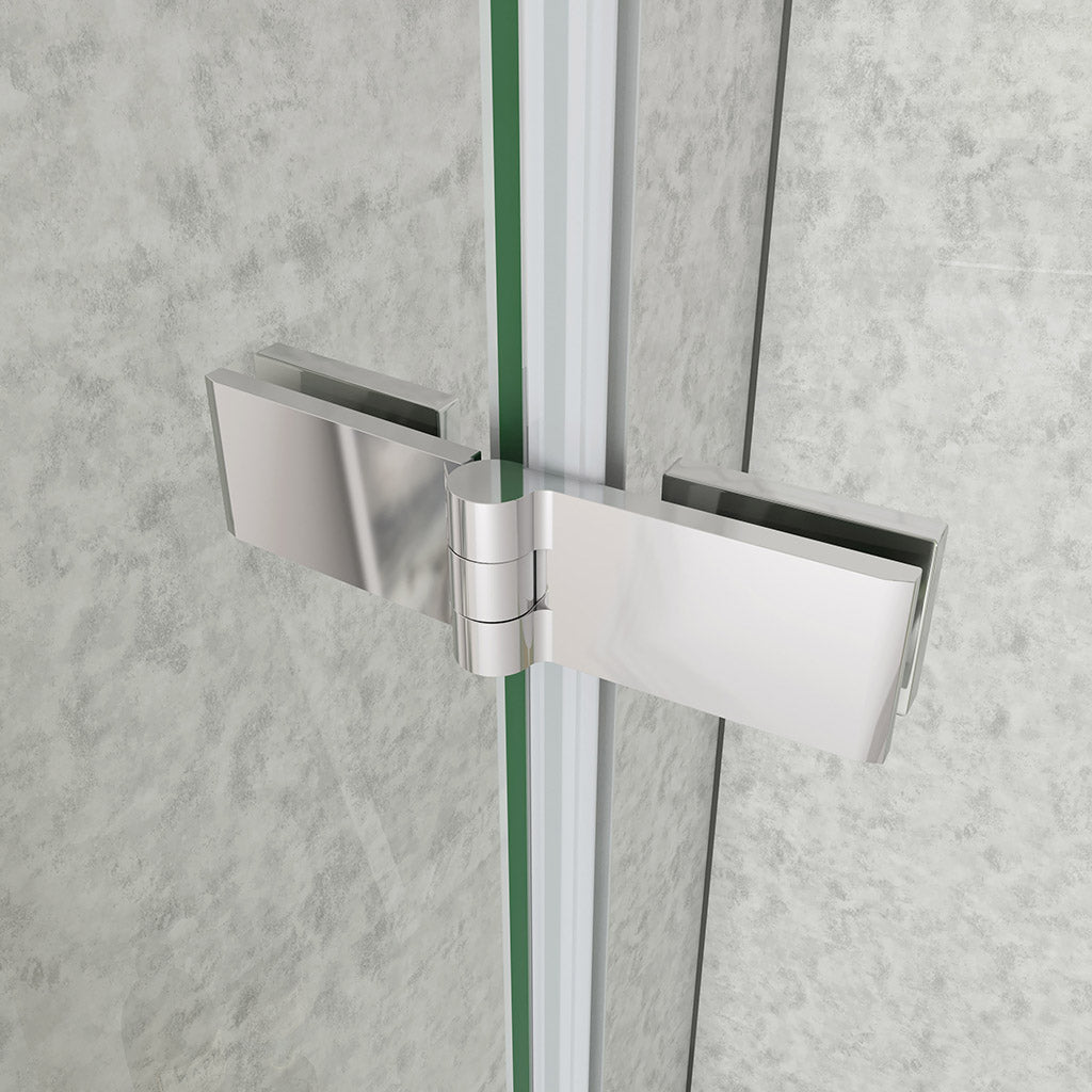 Falttür Runddusche Eckeinstieg duschkabine 90x90 H195 cm für badezimmer