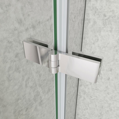 Falttür Runddusche Eckeinstieg duschkabine 90x90 H195 cm für badezimmer