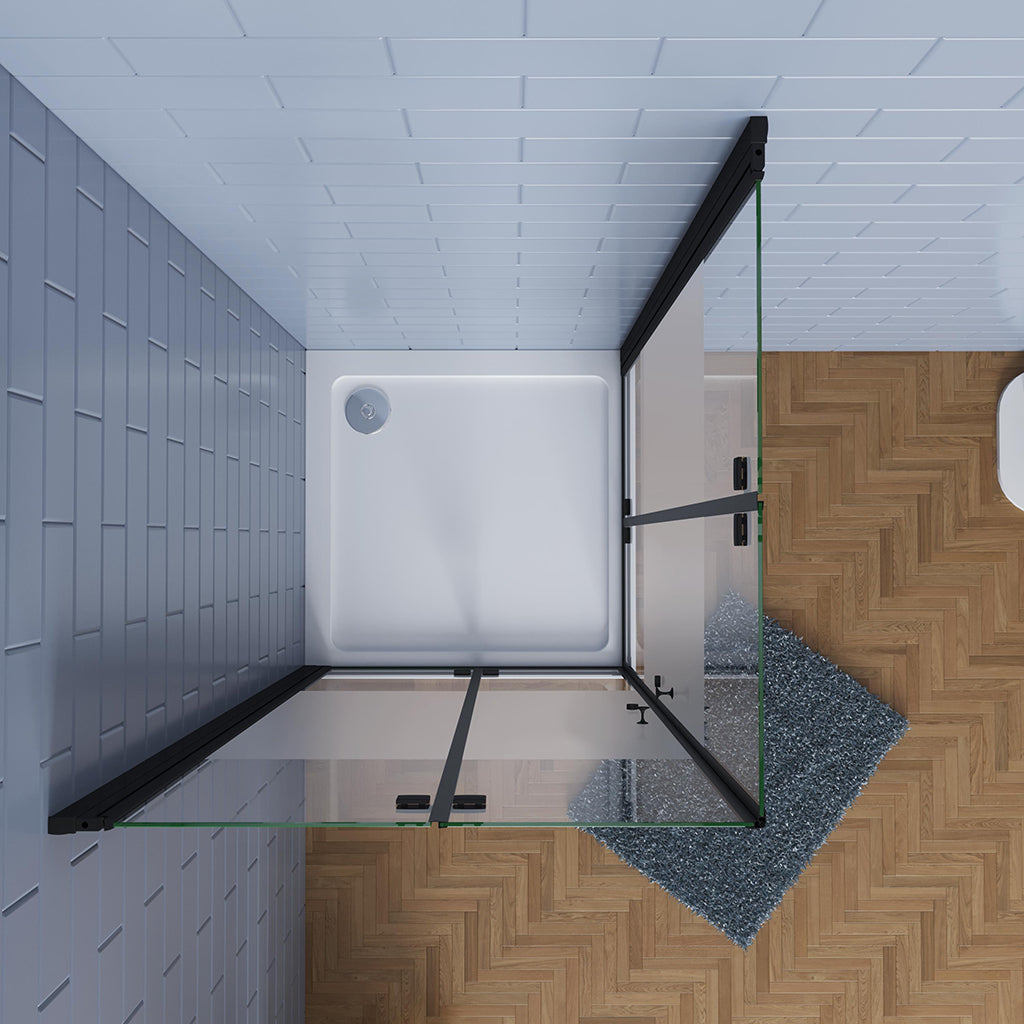 Falttür Schutzfolie Eckeinstieg 1200x900xH.1950mm Duschtasse für badezimmer