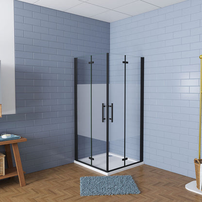 Falttür Schutzfolie Eckeinstieg 120x70 H195 cm für badezimmer
