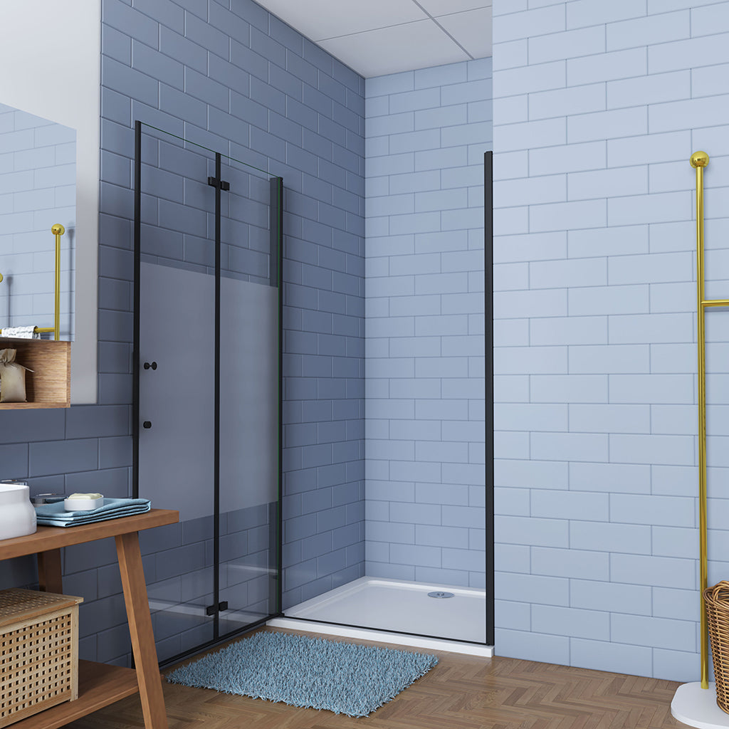 Falttür Schutzfolie Nischentür 1100xH.1950 Duschtasse 1100x900 mm für badezimmer