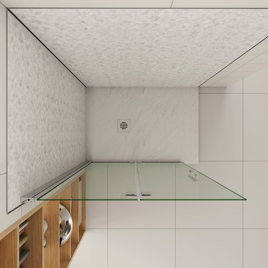 FalttürWalk in dusche 116 H195 cm für badezimmer