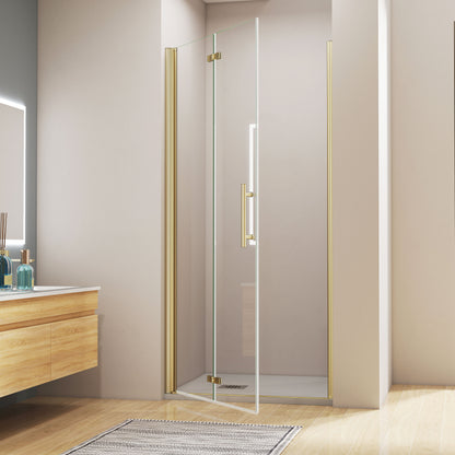 Falttür Drehtür Schwingtür Nischentür 70xH.195 cm Duschabtrennung 6mm NANO Glas