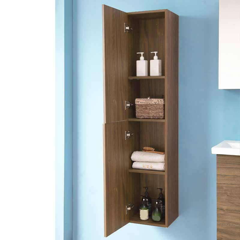 Hochschrank mit 5 Schichte 142×30×26.8 cm Hängeschrank Softclose Walnuss