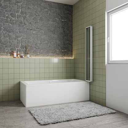 Glasdusche Badewannenaufsätz 100 H140 cm badezimmer ideen