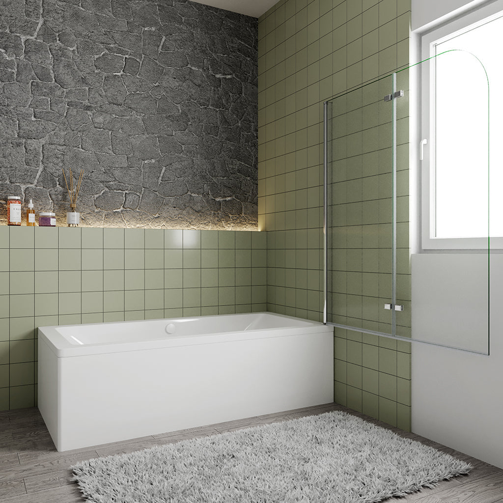 Glasdusche Badewannenaufsatz 110 H140 cm badezimmer ideen