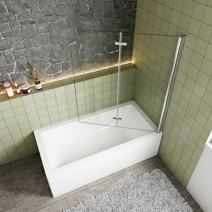 Glasdusche Badewannenaufsatz 1100 H1400 mm für badezimmer