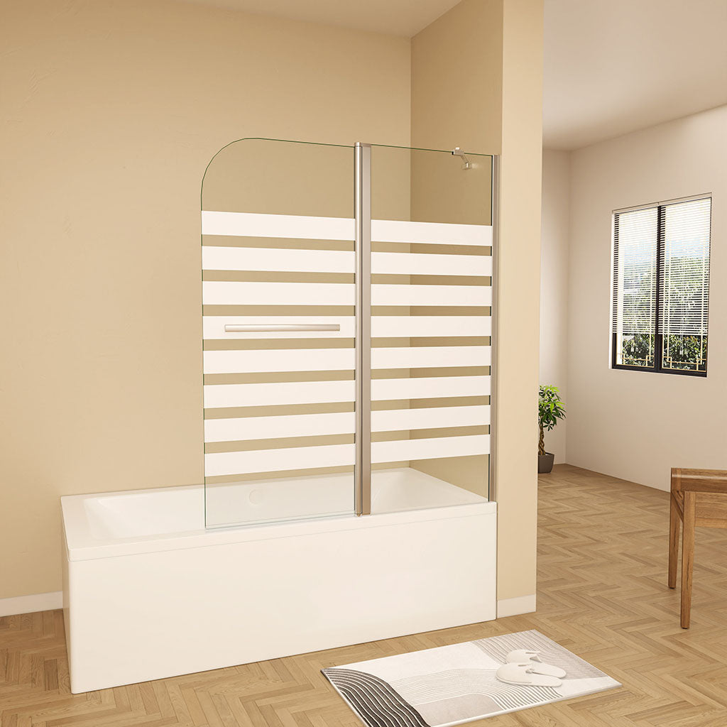 Glasdusche Badewannenaufsätz 1200 H1400 mm