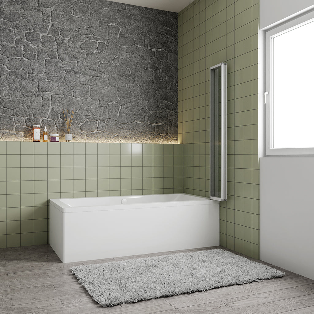 Glasdusche Badewannenaufsätz 900 H1400 mm für badezimmer