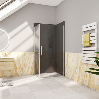 Glasdusche Drehtür Eckeinstieg 100x90xH.195cm für badezimmer