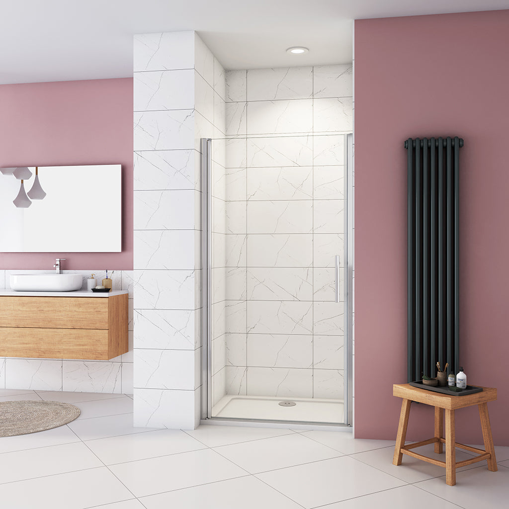 Glasdusche Drehtür Nischentür 90xH.195 Duschtasse 100x90 cm für badezimmer