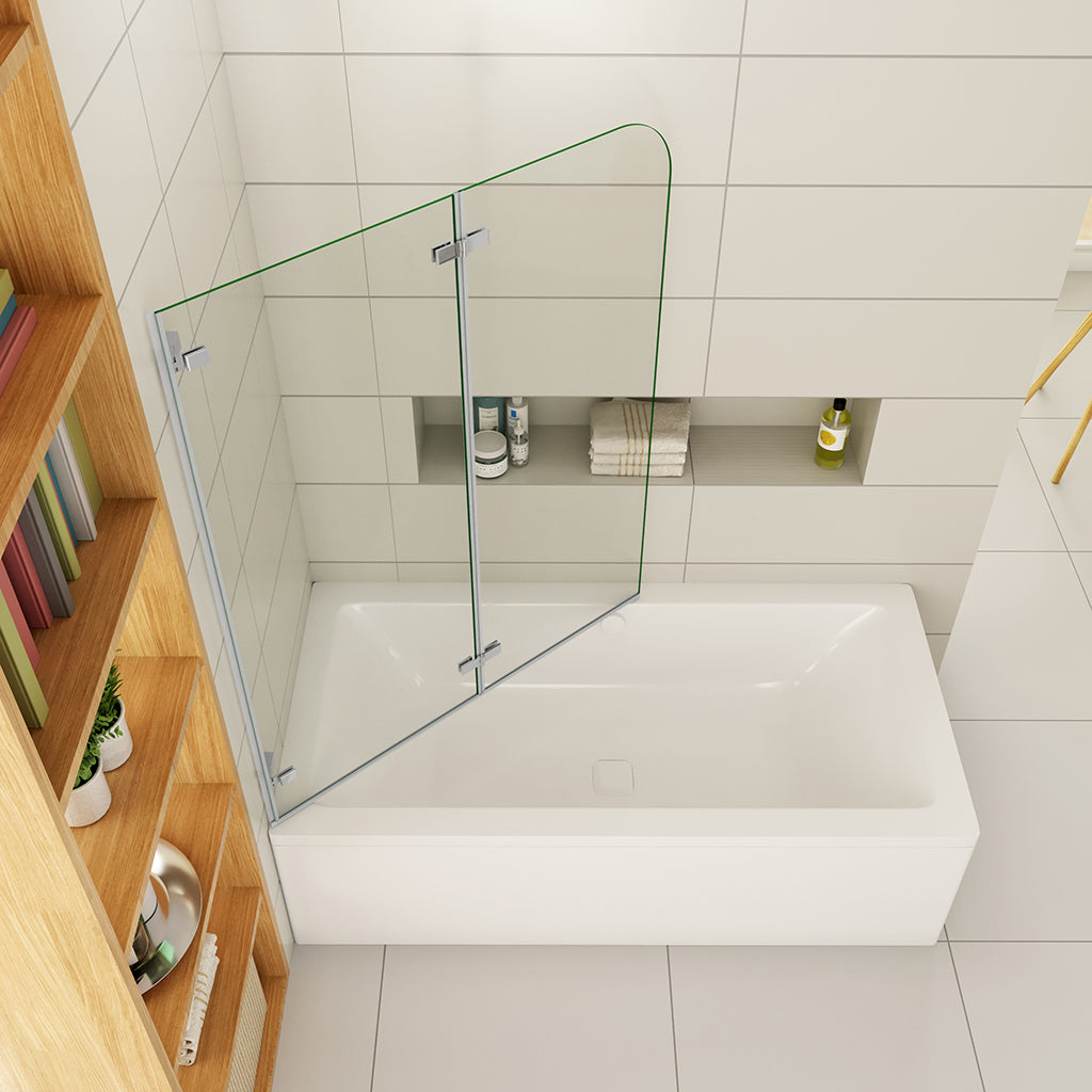 GlasDuschwänd Badewannenaufsätz 100 H140 cm badezimmer ideen