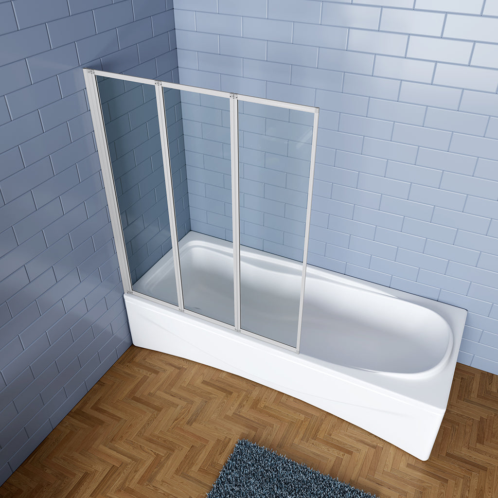 Glasduschwand Badewannenaufsätz 120 H140 cm für badezimmer