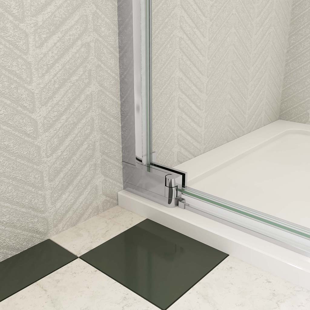 GlasDuschwänd Drehtür Walk in 760 H1850 mm