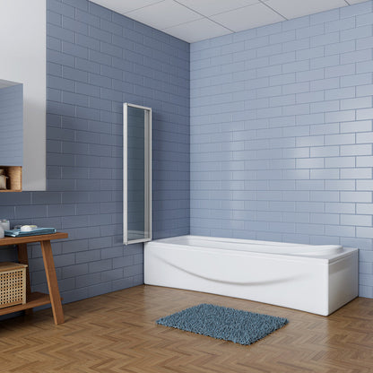 GlasDuschwänd Duschabtrennung für Badewanne 120 H140 cm