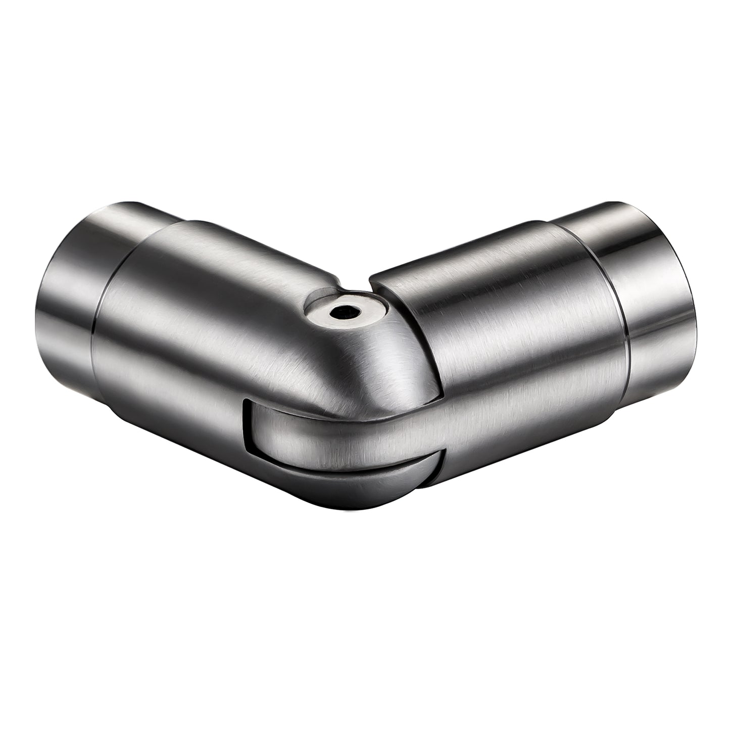 OZEAN Handlaufverbinder Edelstahl Ø 42,4 mm | Gerade oder Flexibel 90°-220° | Silber & Schwarz