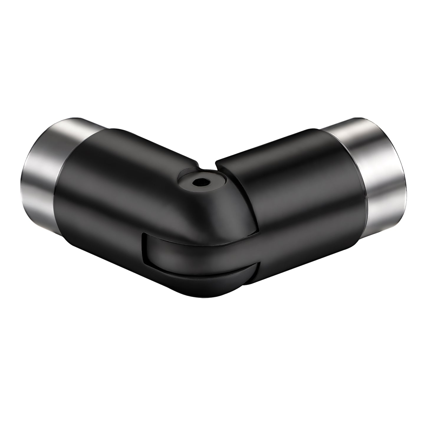 OZEAN Handlaufverbinder Edelstahl Ø 42,4 mm | Gerade oder Flexibel 90°-220° | Silber & Schwarz