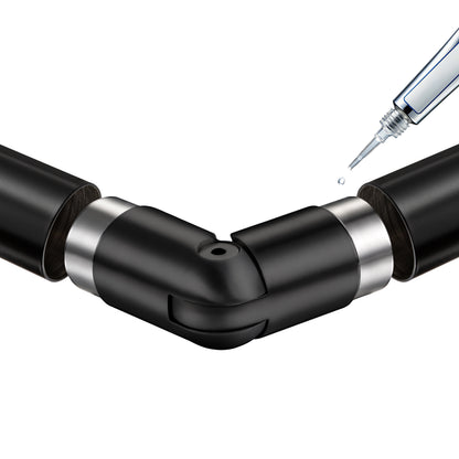 OZEAN Handlaufverbinder Edelstahl Ø 42,4 mm | Gerade oder Flexibel 90°-220° | Silber & Schwarz