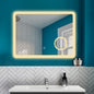 LED Badspiegel mit 3-fache Vergrößerung Beschlagfrei Badezimmer Spiegel mit Speicherfunktion Warm/Neutral/Kaltweiß Dimmbar CE IP44 120x70cm