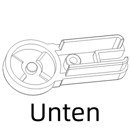 Zubehör - oben / unten Ersatzteile für Duschkabinen Duschabtrennung
