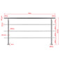 OZEAN Treppengeländer Edelstahl mit 3 Querstreben | 80 - 200 cm | 1,8mm Wandstärke Bodenmontage Silber