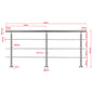 OZEAN Treppengeländer Edelstahl mit 3 Querstreben | 80 - 200 cm | 1,8mm Wandstärke Bodenmontage Silber