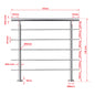 OZEAN Treppengeländer Edelstahl mit 5 Querstreben | 80 - 200 cm | 1.8mm Wandstärke Bodenmontage Silber