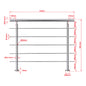 OZEAN Treppengeländer Edelstahl mit 5 Querstreben | 80 - 200 cm | 1.8mm Wandstärke Bodenmontage Silber