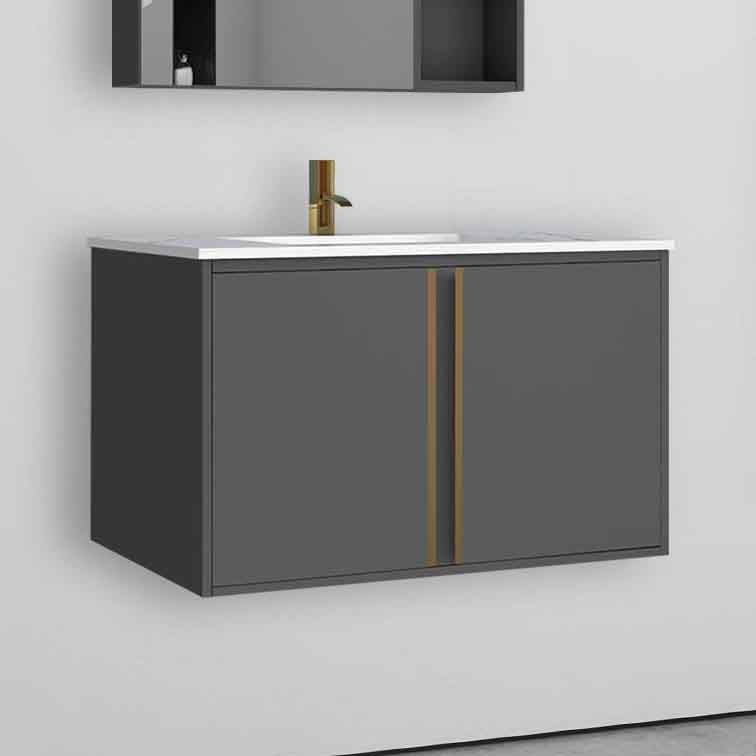 Badmöbel Set 80 cm Weiß Waschbecken mit Unterschrank inkl. 2-Tür Soft-Close Funktion