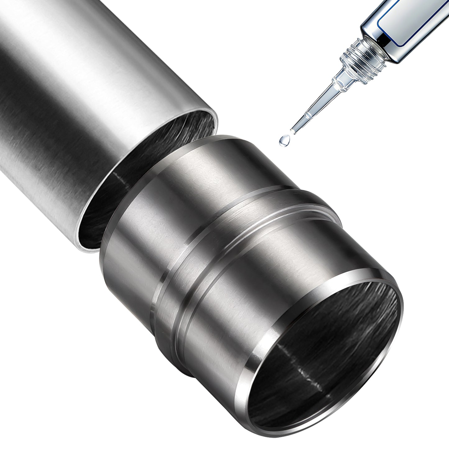 OZEAN Handlaufverbinder Edelstahl Ø 42,4 mm | Gerade oder Flexibel 90°-220° | Silber & Schwarz