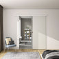 8 mm Glasschiebetür Satiniert SoftStop SoftClose 95x H.225 cm Schiebetür ESG Schwebetür