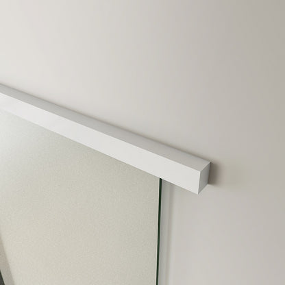 8 mm Glasschiebetür Satiniert SoftStop SoftClose 95x H.225 cm Schiebetür ESG Schwebetür