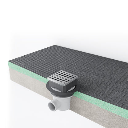 Duschelement befliesbar bodeneben Duschboard Gefälleplatte Duschtasse 90x90 cm